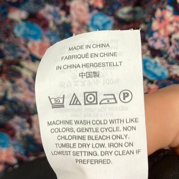 NWOT J. CREW Dress 00 Floral Ruffle Tiered Puff Long Sleeve Knee Zip - Picture 8 of 10